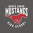 Close-up view of North Shore High School Mustangs Dark Grey Premium Unisex T-shirt 213