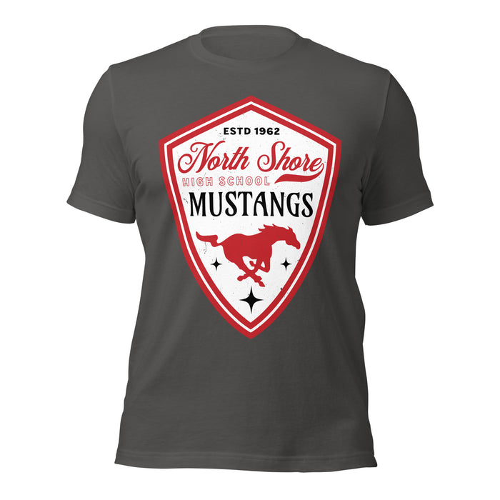 North Shore High School Mustangs Dark Grey Premium Unisex T-shirt 225