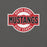 Close-up view of North Shore High School Mustangs Dark Grey Premium Unisex T-shirt 011