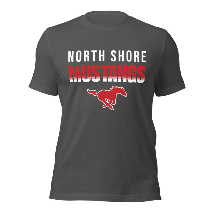 North Shore High School Mustangs Dark Grey Premium Unisex T-shirt 024