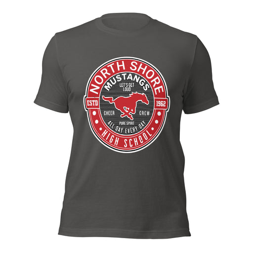 North Shore High School Mustangs Dark Grey Premium Unisex T-shirt 224