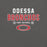 Close-up view of Odessa High School Bronchos Dark Grey Premium Unisex T-shirt 003
