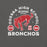 Close-up view of Odessa High School Bronchos Dark Grey Premium Unisex T-shirt 208
