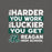 Motivational quote with Reagan High School logo on a dark background - The Harder you work the luckier you get - premium t-shirt design 238