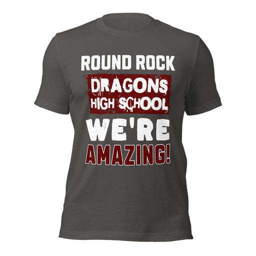 Round Rock High School Dragons Dark Grey Premium Unisex T-shirt 231