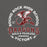 Close-up view of Round Rock High School Dragons Dark Grey Premium Unisex T-shirt 206