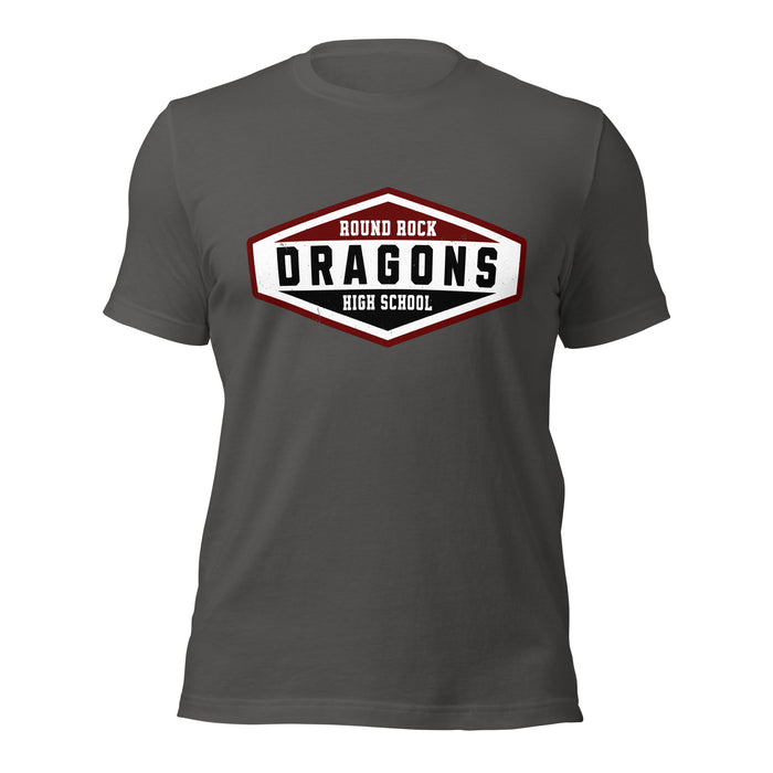 Round Rock High School Dragons Dark Grey Premium Unisex T-shirt 009