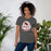 Woman wearing Round Rock High School Dragons Dark Grey Premium Unisex T-shirt 219