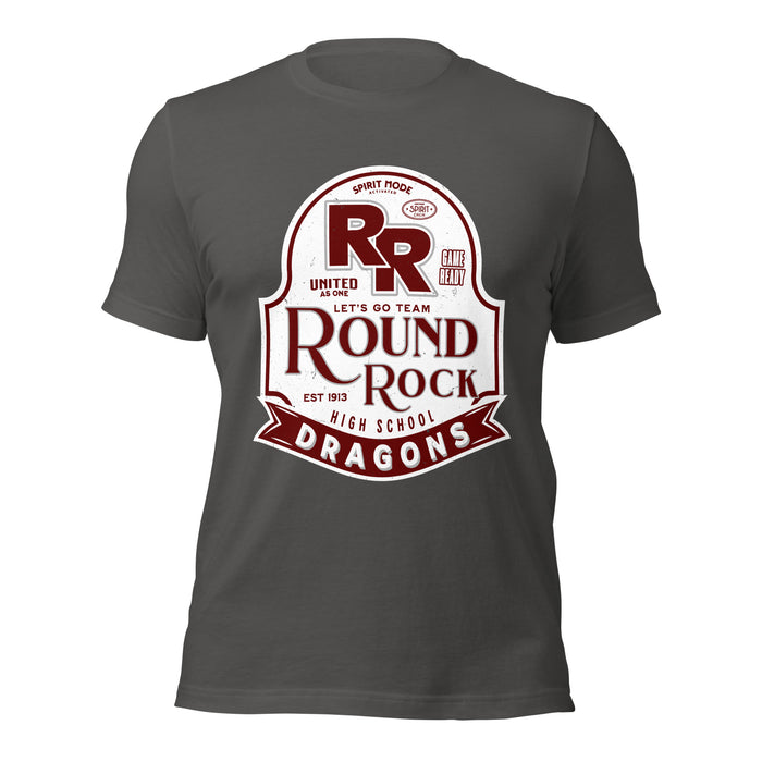 Round Rock High School Dragons Dark Grey Premium Unisex T-shirt 219