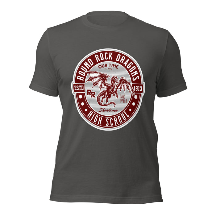 Round Rock High School Dragons Dark Grey Premium Unisex T-shirt 224