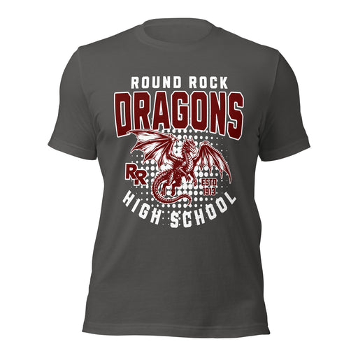 Round Rock High School Dragons Dark Grey Premium Unisex T-shirt 204