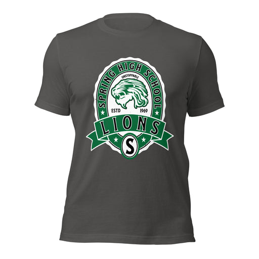 Spring High School Lions Dark Grey Premium Unisex T-shirt 212