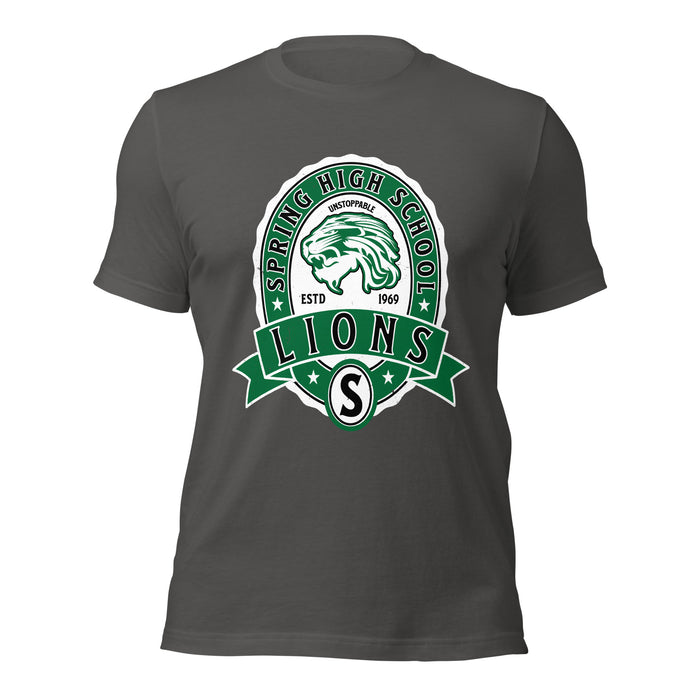 Spring High School Lions Dark Grey Premium Unisex T-shirt 212