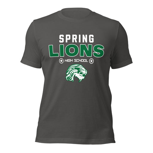 Spring High School Lions Dark Grey Premium Unisex T-shirt 003