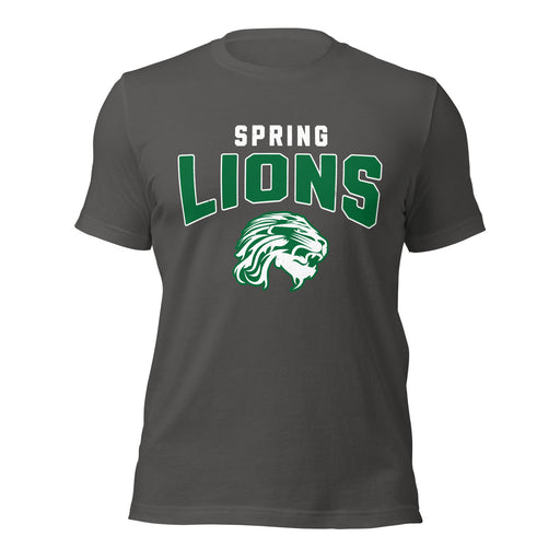 Spring High School Lions Dark Grey Premium Unisex T-shirt 234