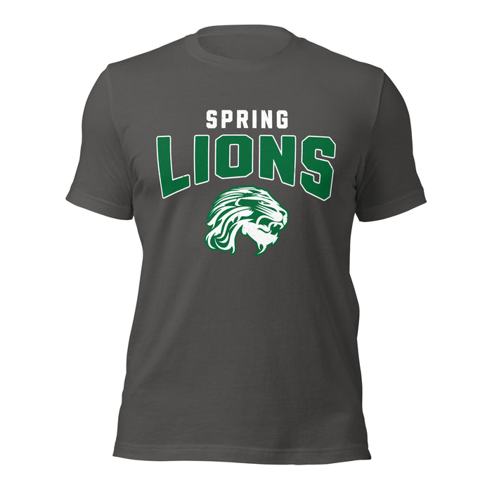 Spring High School Lions Dark Grey Premium Unisex T-shirt 234