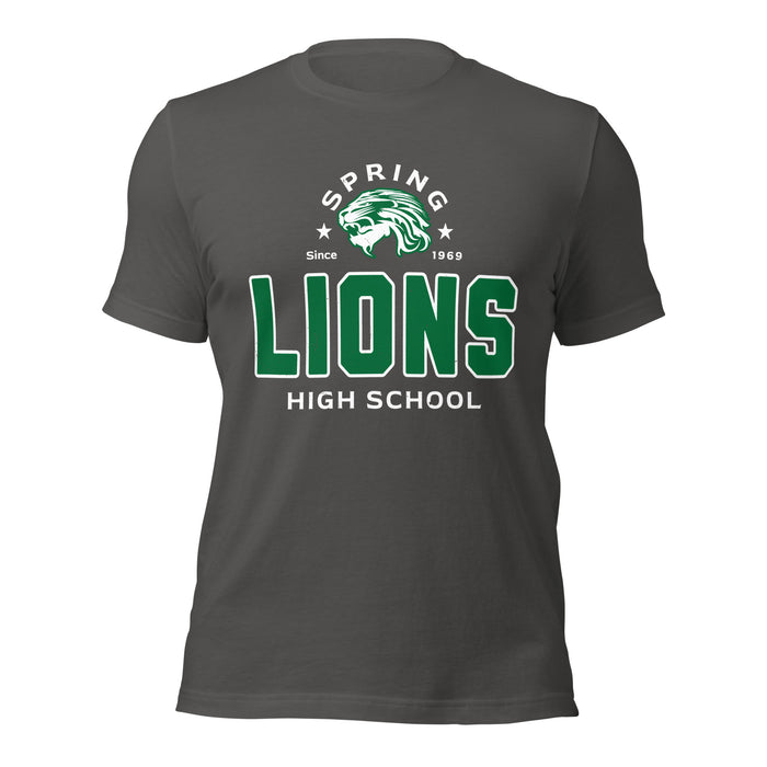 Spring High School Lions Dark Grey Premium Unisex T-shirt 222