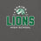 Close-up view of Spring High School Lions Dark Grey Premium Unisex T-shirt 222