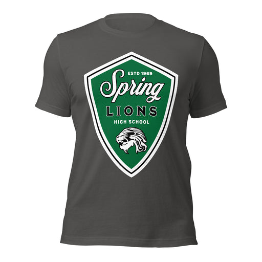 Spring High School Lions Dark Grey Premium Unisex T-shirt 225