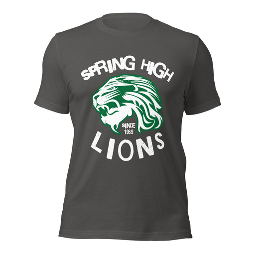 Spring High School Lions Dark Grey Premium Unisex T-shirt 228