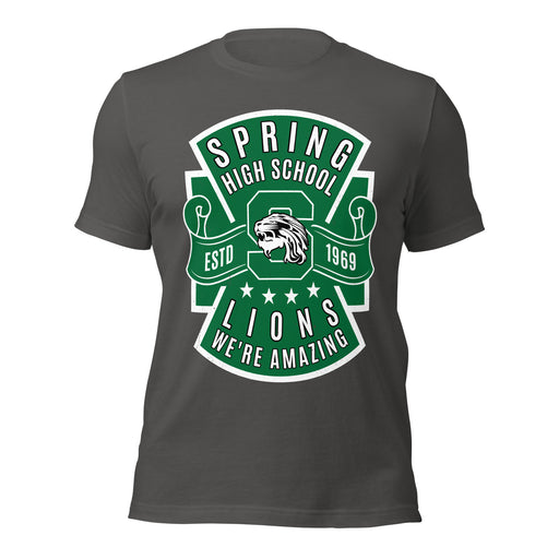 Spring High School Lions Dark Grey Premium Unisex T-shirt 207