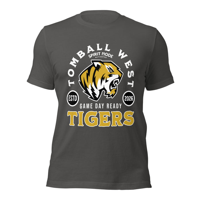 Tomball West High School Tigers Dark Grey Premium Unisex T-shirt 208