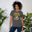 Woman wearing Tomball West High School Tigers Dark Grey Premium Unisex T-shirt 204