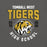 Close-up view of Tomball West High School Tigers Dark Grey Premium Unisex T-shirt 204
