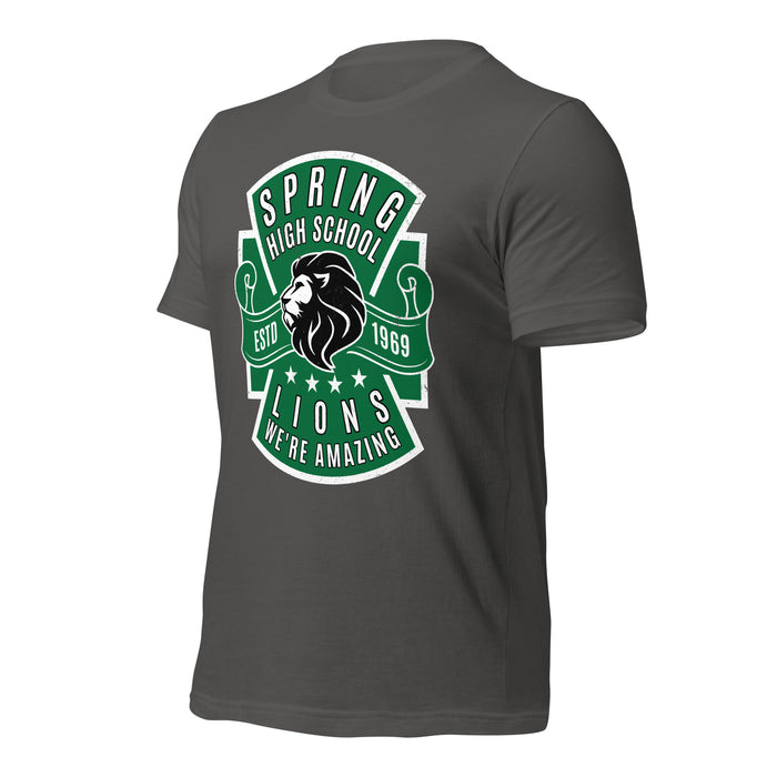 Spring High School Lions Dark Grey Premium Unisex T-shirt 207a