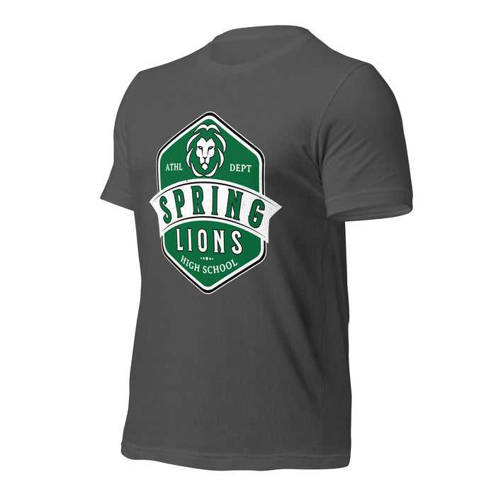 Spring High School Lions Dark Grey Premium Unisex T-shirt 209a