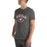 Man wearing North Shore High School Mustangs Dark Grey Premium Unisex T-shirt 211