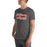 Man wearing North Shore High School Mustangs Dark Grey Premium Unisex T-shirt 098