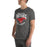Man wearing North Shore High School Mustangs Dark Grey Premium Unisex T-shirt 213