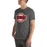 Man wearing North Shore High School Mustangs Dark Grey Premium Unisex T-shirt 011