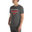 Man wearing North Shore High School Mustangs Dark Grey Premium Unisex T-shirt 024