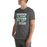 Man wearing Reagan High School Rattlers Dark Grey Premium Unisex T-shirt 238