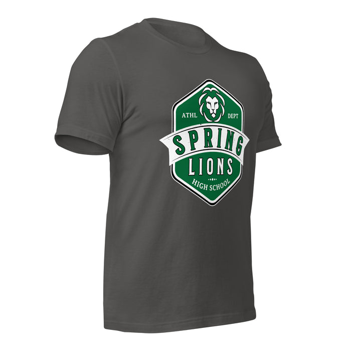 Spring High School Lions Dark Grey Premium Unisex T-shirt 209b