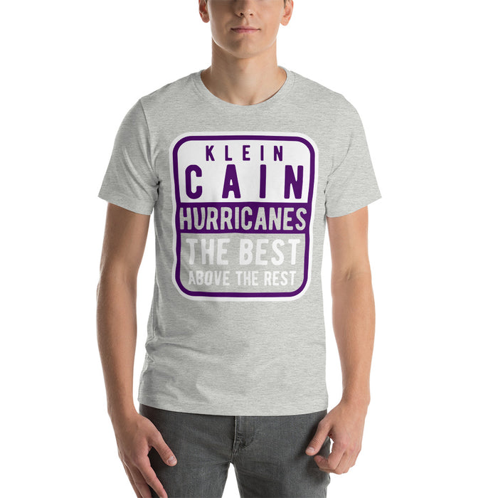 Man wearing - Klein Cain High School Hurricanes Premium Silver T-shirt 01