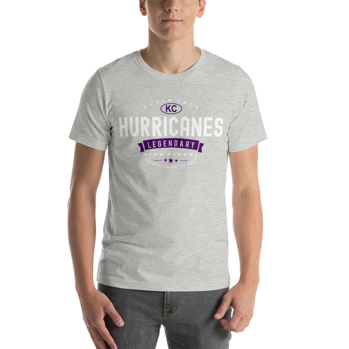 Man wearing - Klein Cain High School Hurricanes Premium Athletic Heather T-shirt 44