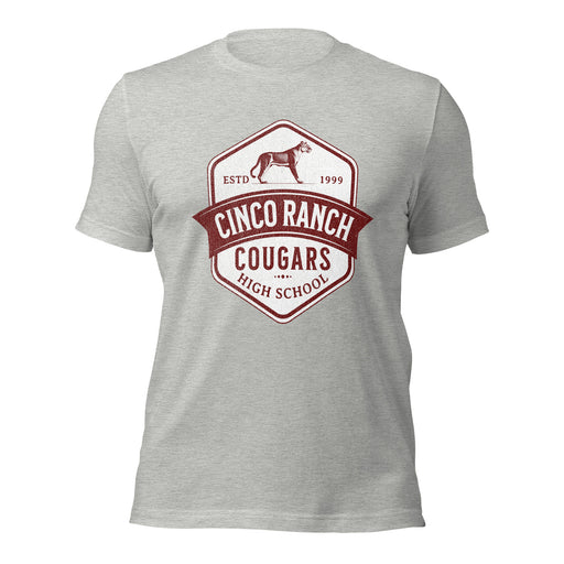 Cinco Ranch High School Cougars Premium Athletic Heather Unisex T-shirt 203