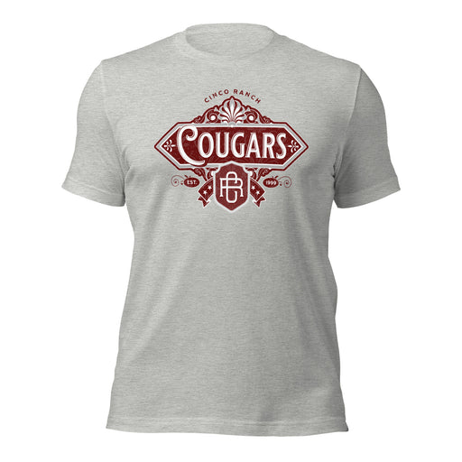 Cinco Ranch High School Cougars Premium Athletic Heather Unisex T-shirt 210