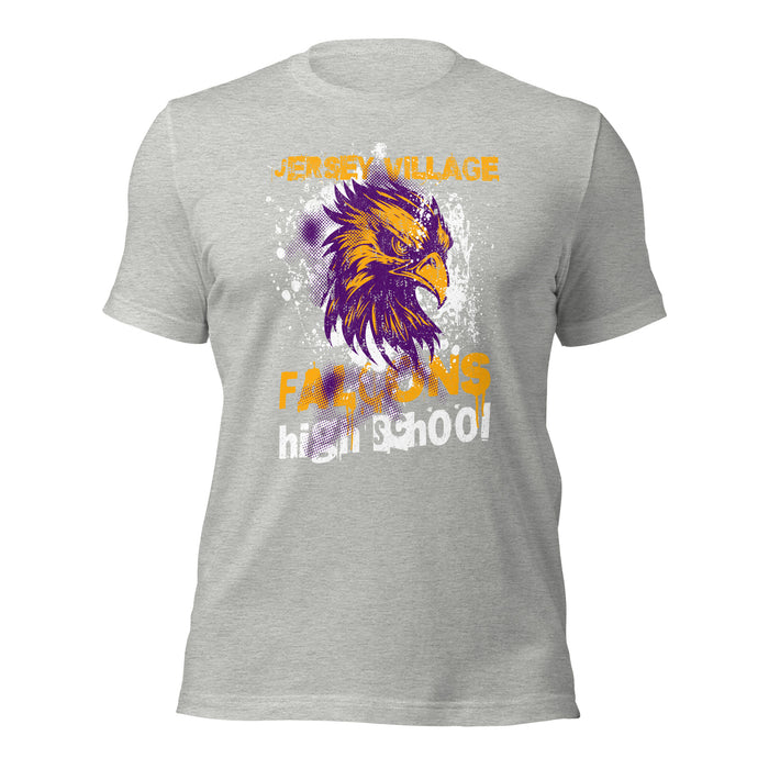 Jersey Village High School Falcons Athletic Heather Premium Unisex T-shirt 204