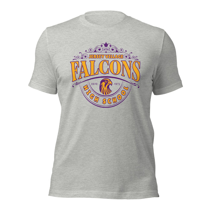 Jersey Village High School Falcons Athletic Heather Premium Unisex T-shirt 214