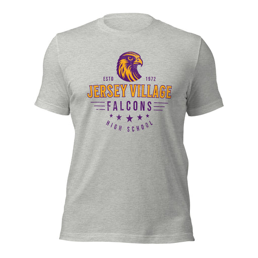 Jersey Village High School Falcons Athletic Heather Premium Unisex T-shirt 215