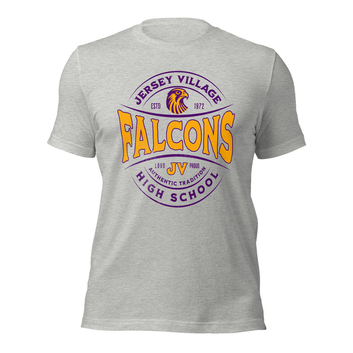 Jersey Village High School Falcons Athletic Heather Premium Unisex T-shirt 217