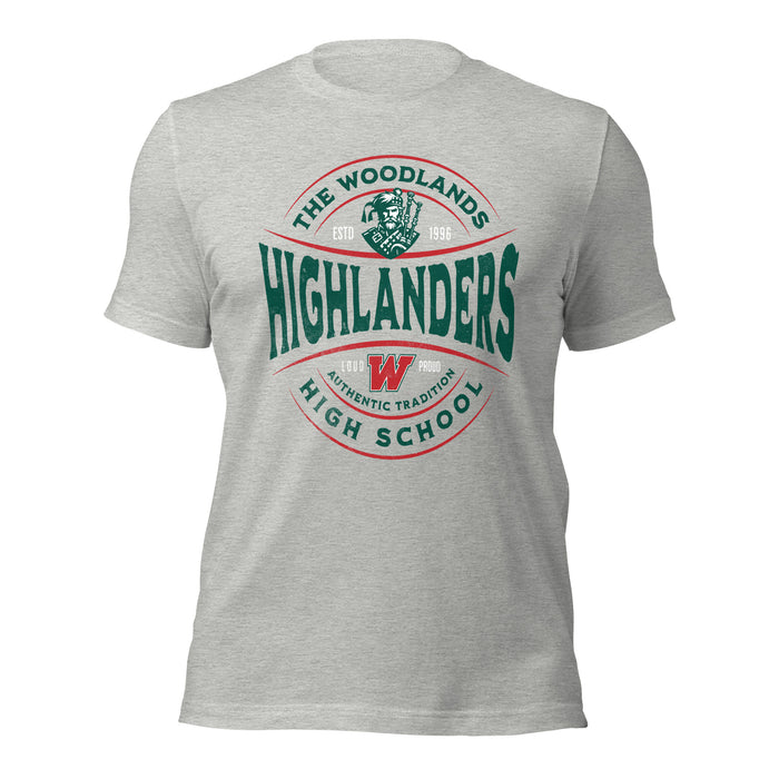 The Woodlands High School Athletic Heather Premium Unisex T-shirt 217