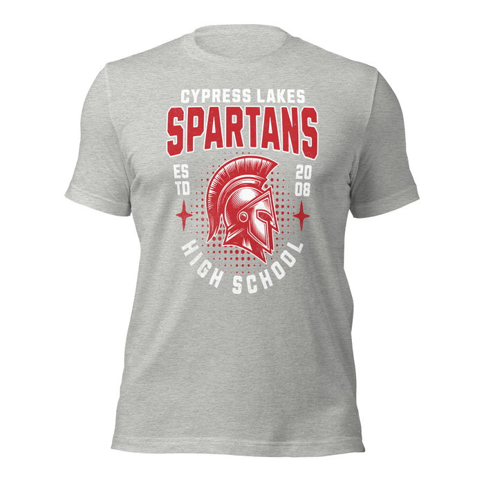 Cypress Lakes High School Spartans Athletic Heather Premium Unisex T-shirt 204