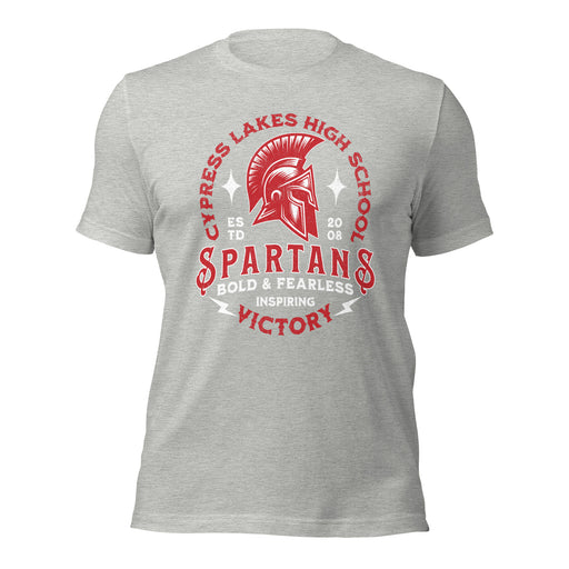 Cypress Lakes High School Spartans Athletic Heather Premium Unisex T-shirt 206