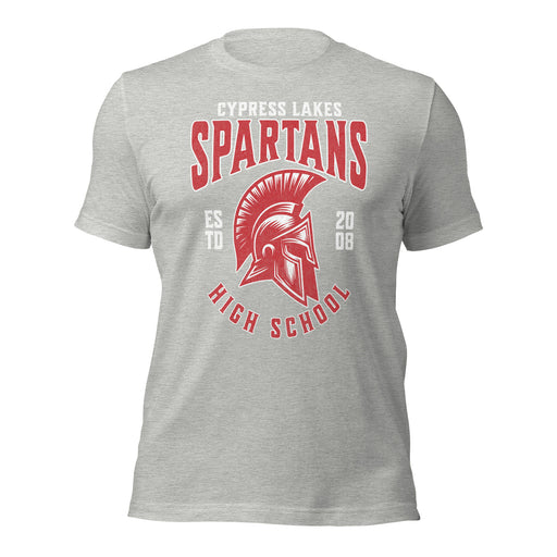 Cypress Lakes High School Spartans Athletic Heather Premium Unisex T-shirt 213