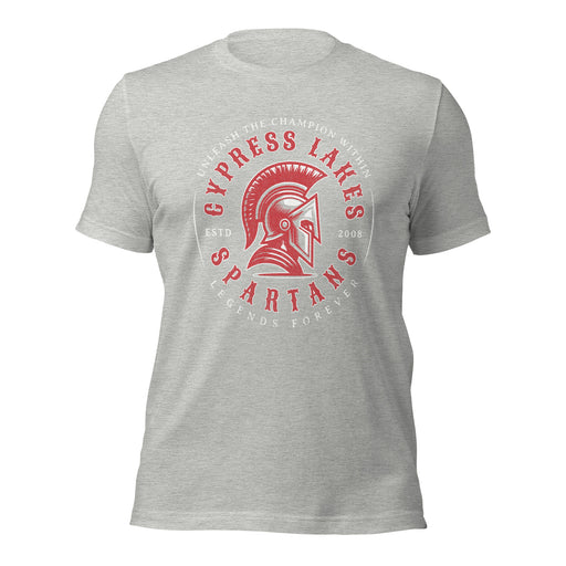 Cypress Lakes High School Spartans Athletic Heather Premium Unisex T-shirt 214